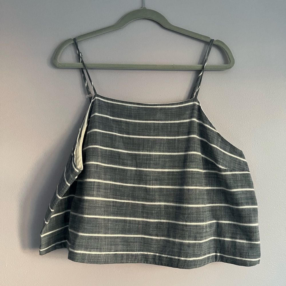 Striped Gray Women's Top